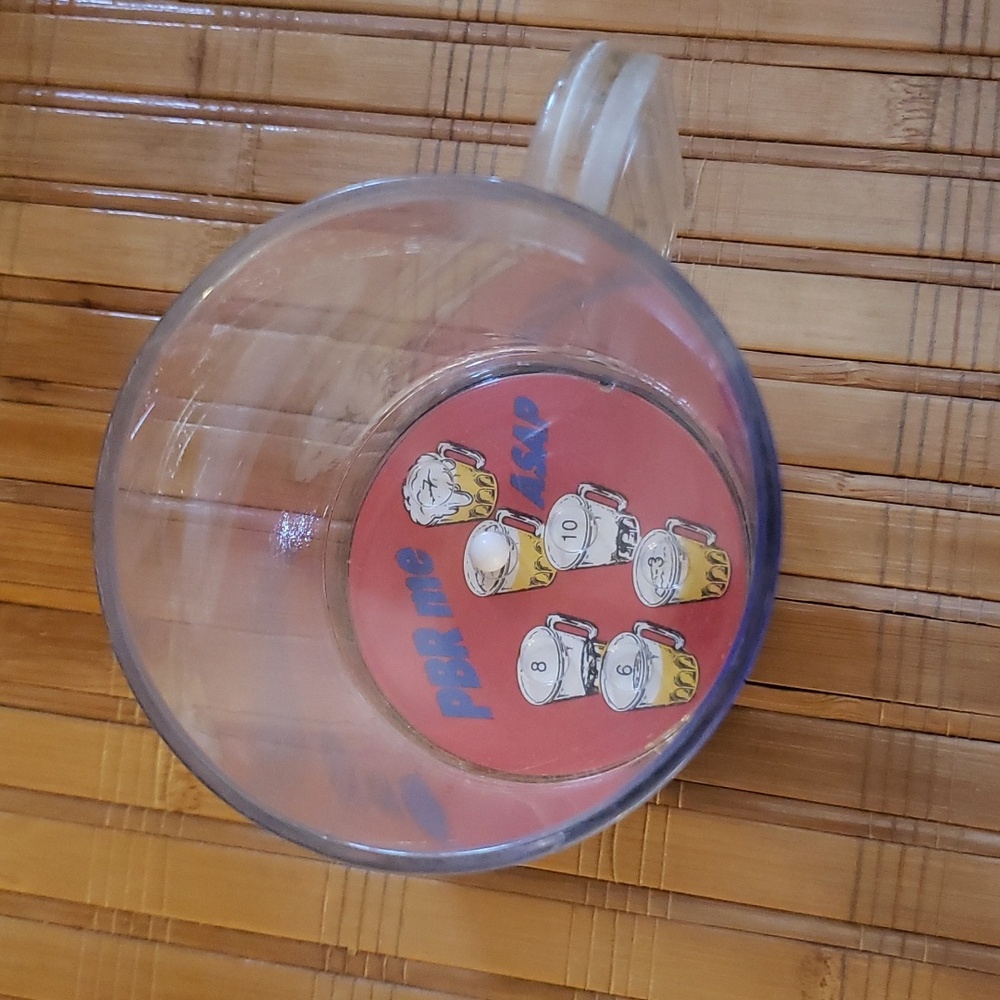 Vintage PBR plastic mug with mini ball game 🏑 on the bottom! Rare! Amazing